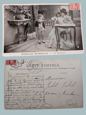 POSTCARD SALE 10/$20 Postmarked 1910 Romantic Real Photo Postcard RPPC